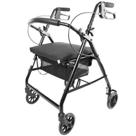 Andador plegable de 4 ruedas con frenos de maneta KMINA COMFORT