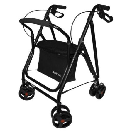 Andador plegable con 4 ruedas Drakon 2 con freno de maneta