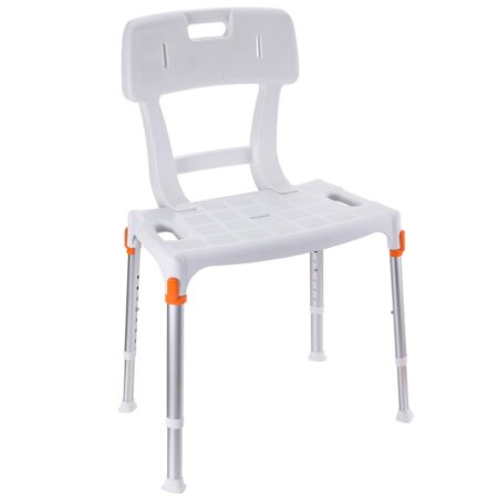 Silla de ducha ligera con respaldo