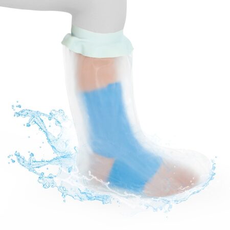 Accesorio cubre ortesis y cubre escayolas pediatrico/pierna corta