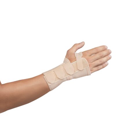 Muñequera elástica abierta corta con férula