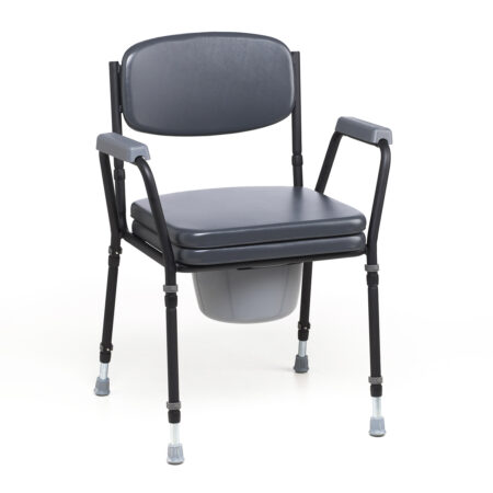 Silla acolchada con orinal y tapa