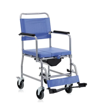 Silla de baño Komoda de 4 ruedas y altura regulable