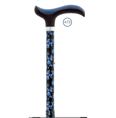 Muletilla plegable extensible flores azules puño suave