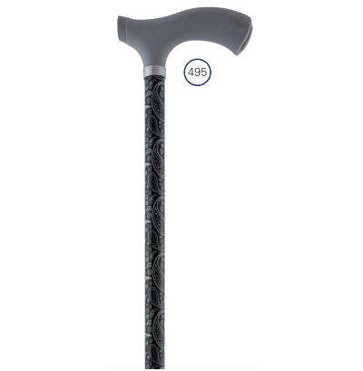 Muletilla extensible negra estampada